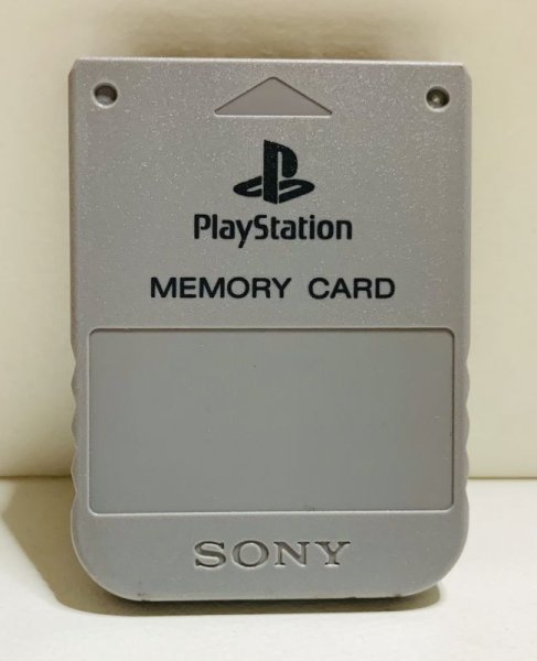 Photo1: Playstation Memory card gray without box (1)