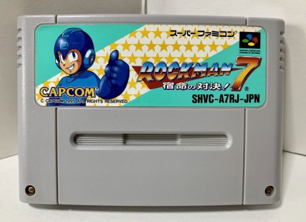 Photo1: SNES Mega Man7(Rockman7) only cartridge import Japan (1)