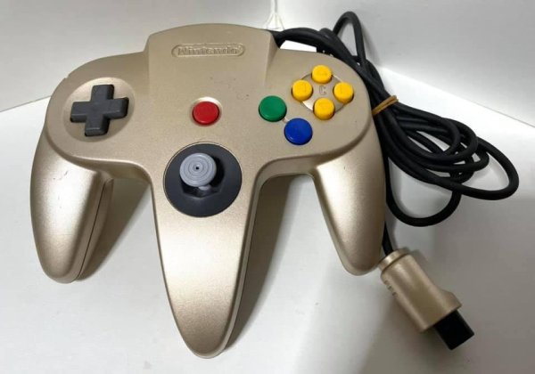 Photo1: N64 Controller Gold without box  (1)