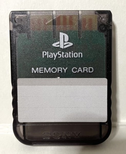 Photo1: Playstation Memory card clear black without box (1)