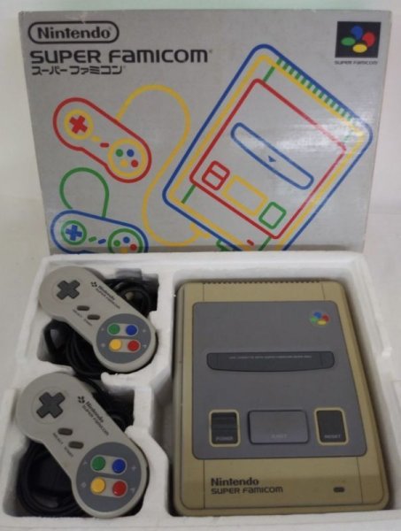 Photo1: SNES Super Famicom console with box import Japan  (1)