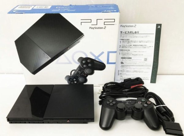 Photo1: PlayStation 2 slim console SCPH-90000 with box (1)